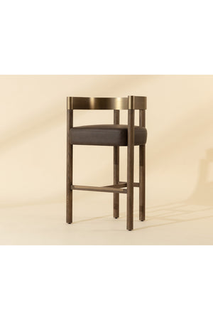  Modern European furniture - Brown Ash Curved Bar Stool - www.oroa.com | Oroa.com