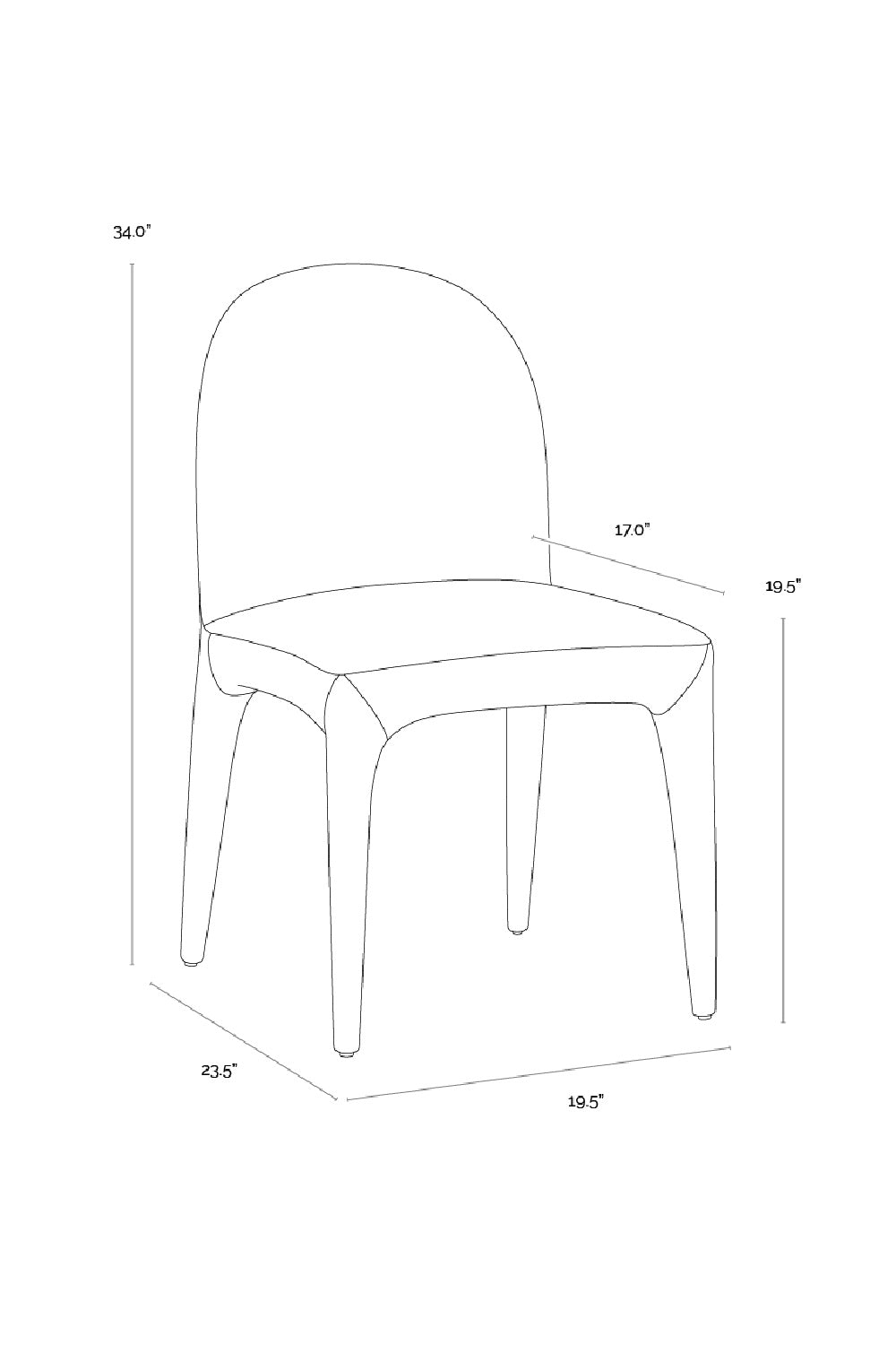   Modern European furniture - Seamless Upholstered Dining Chairs (2) - www.oroa.com | Oroa.com