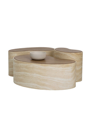   Modern European furniture - Freeform Travertine-Look Indoor/Outdoor Coffee Table - www.oroa.com | Oroa.com
