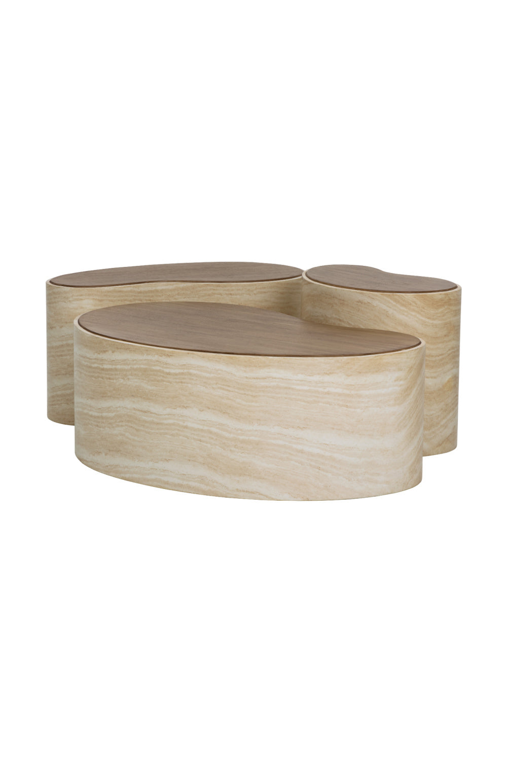   Modern European furniture - Freeform Travertine-Look Indoor/Outdoor Coffee Table - www.oroa.com | Oroa.com
