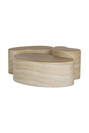   Modern European furniture - Freeform Travertine-Look Indoor/Outdoor Coffee Table - www.oroa.com | Oroa.com
