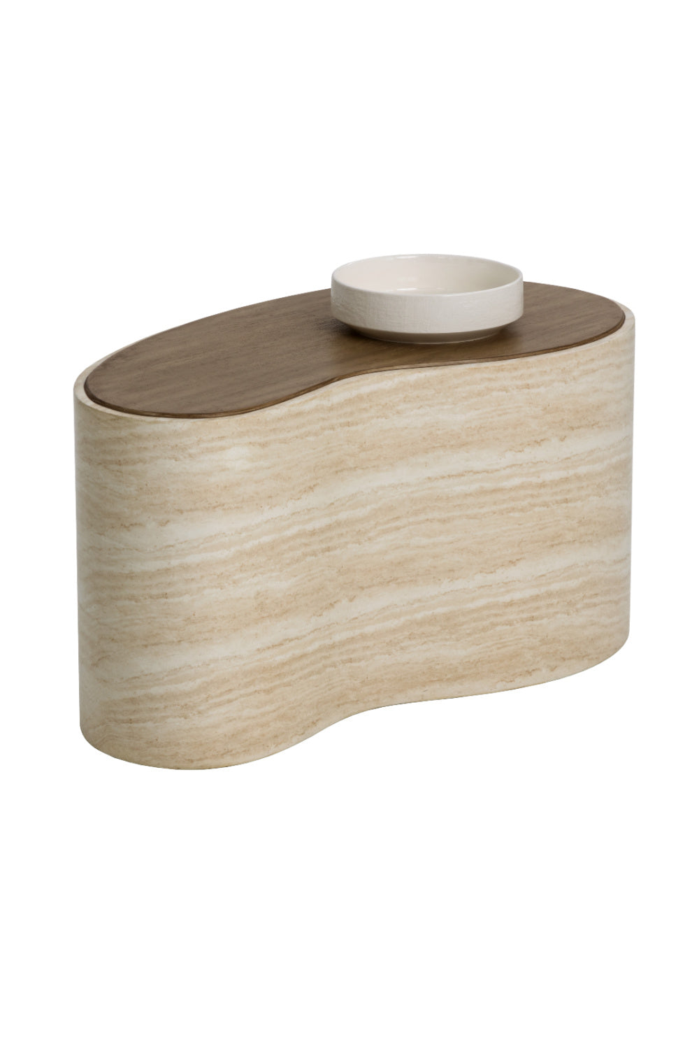  Modern European furniture - Freeform Travertine-Look Indoor/Outdoor Coffee Table - www.oroa.com | Oroa.com