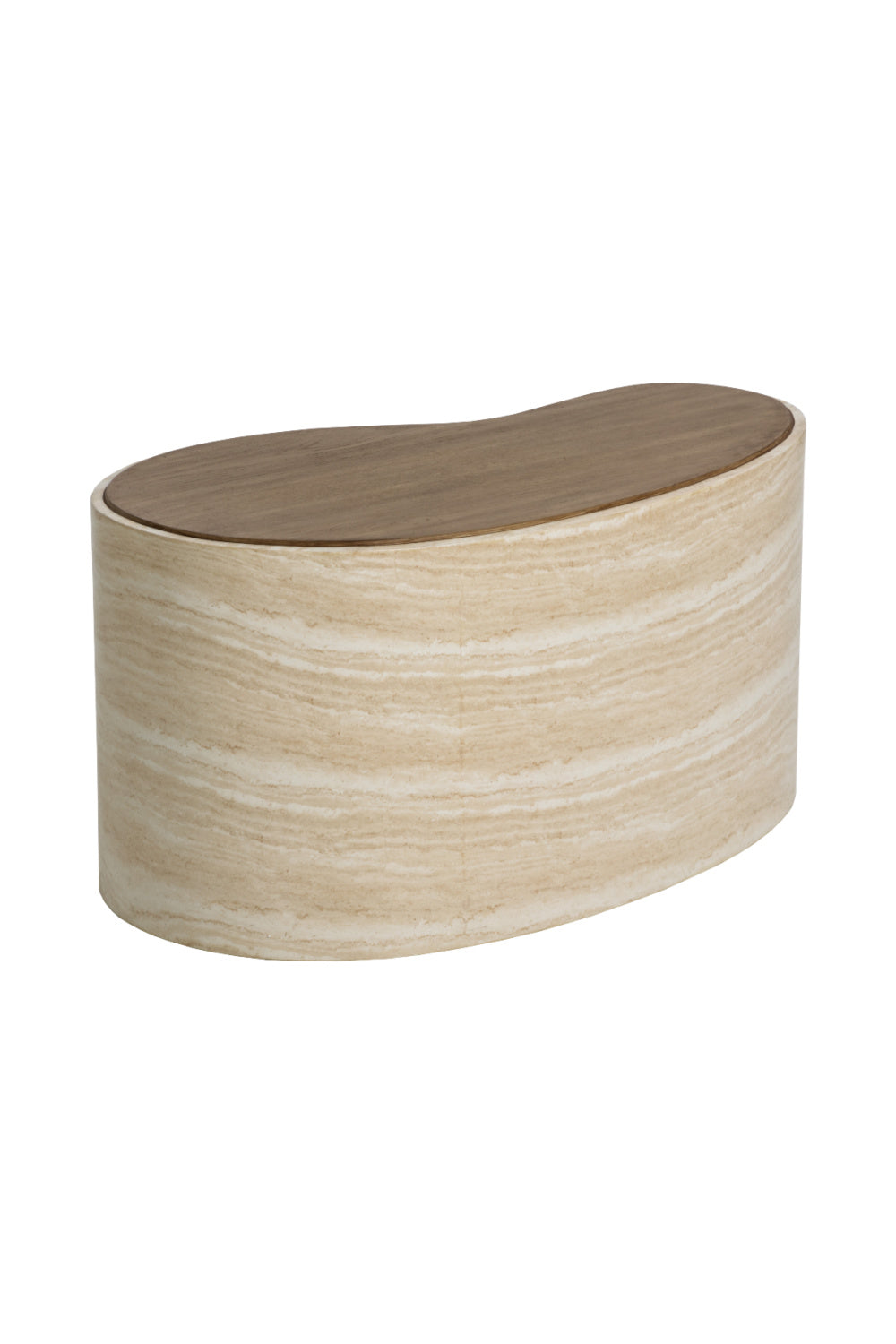   Modern European furniture - Freeform Travertine-Look Indoor/Outdoor Coffee Table - www.oroa.com | Oroa.com