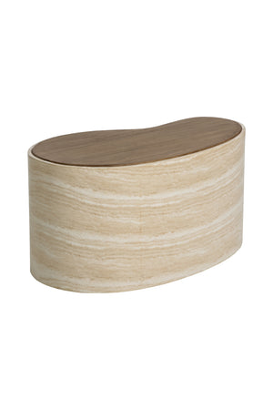   Modern European furniture - Freeform Travertine-Look Indoor/Outdoor Coffee Table - www.oroa.com | Oroa.com