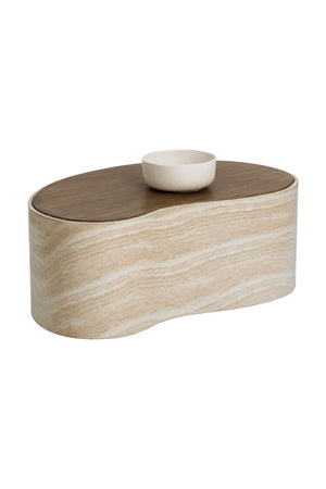   Modern European furniture - Freeform Travertine-Look Indoor/Outdoor Coffee Table - www.oroa.com | Oroa.com