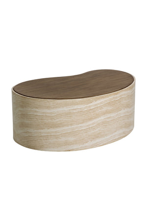   Modern European furniture - Freeform Travertine-Look Indoor/Outdoor Coffee Table - www.oroa.com | Oroa.com