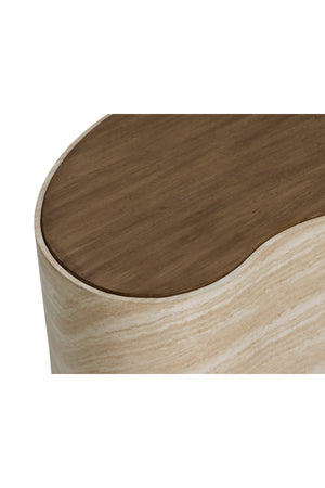   Modern European furniture - Freeform Travertine-Look Indoor/Outdoor Coffee Table - www.oroa.com | Oroa.com