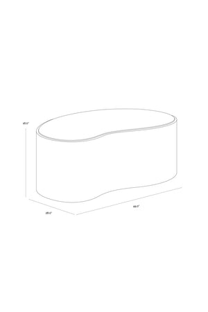   Modern European furniture - Freeform Travertine-Look Indoor/Outdoor Coffee Table - www.oroa.com | Oroa.com