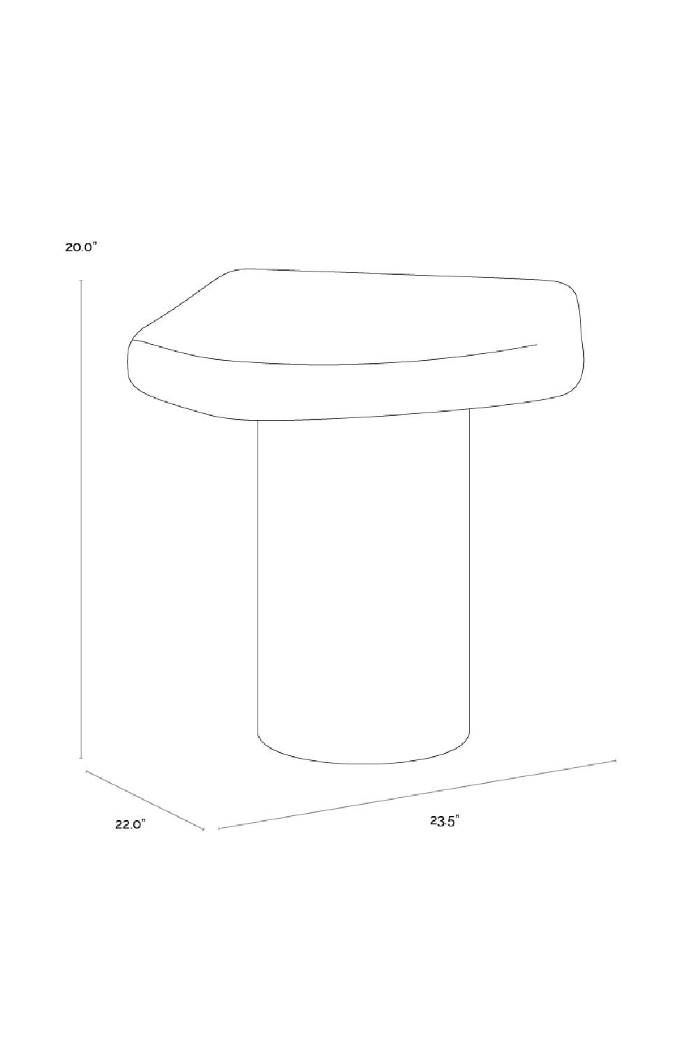   Modern European furniture - Black Organic-Shaped Indoor/Outdoor End Table - www.oroa.com | Oroa.com