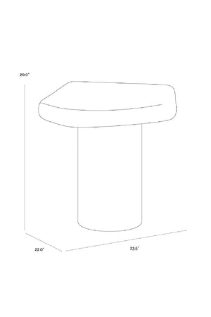   Modern European furniture - Black Organic-Shaped Indoor/Outdoor End Table - www.oroa.com | Oroa.com