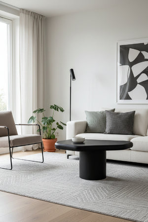   Modern European furniture - Black Concrete Indoor/Outdoor Coffee Table - www.oroa.com | Oroa.com