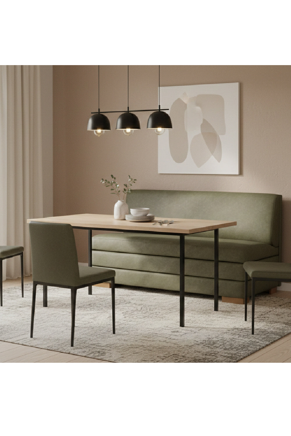   Modern European furniture - Green Leather Banquette - www.oroa.com | Oroa.com