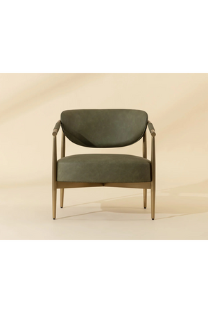   Modern European furniture - Gold-Framed Leather Lounge Chair - www.oroa.com | Oroa.com