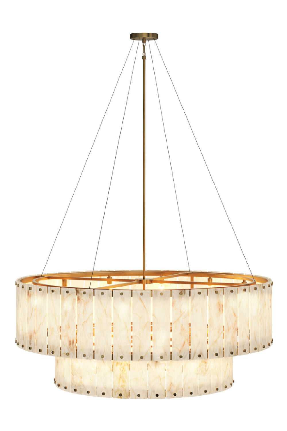   Modern European furniture - 2-Tier Alabaster Chandelier - www.oroa.com | Oroa.com