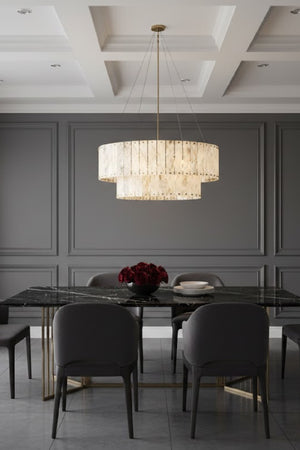   Modern European furniture - 2-Tier Alabaster Chandelier - www.oroa.com | Oroa.com