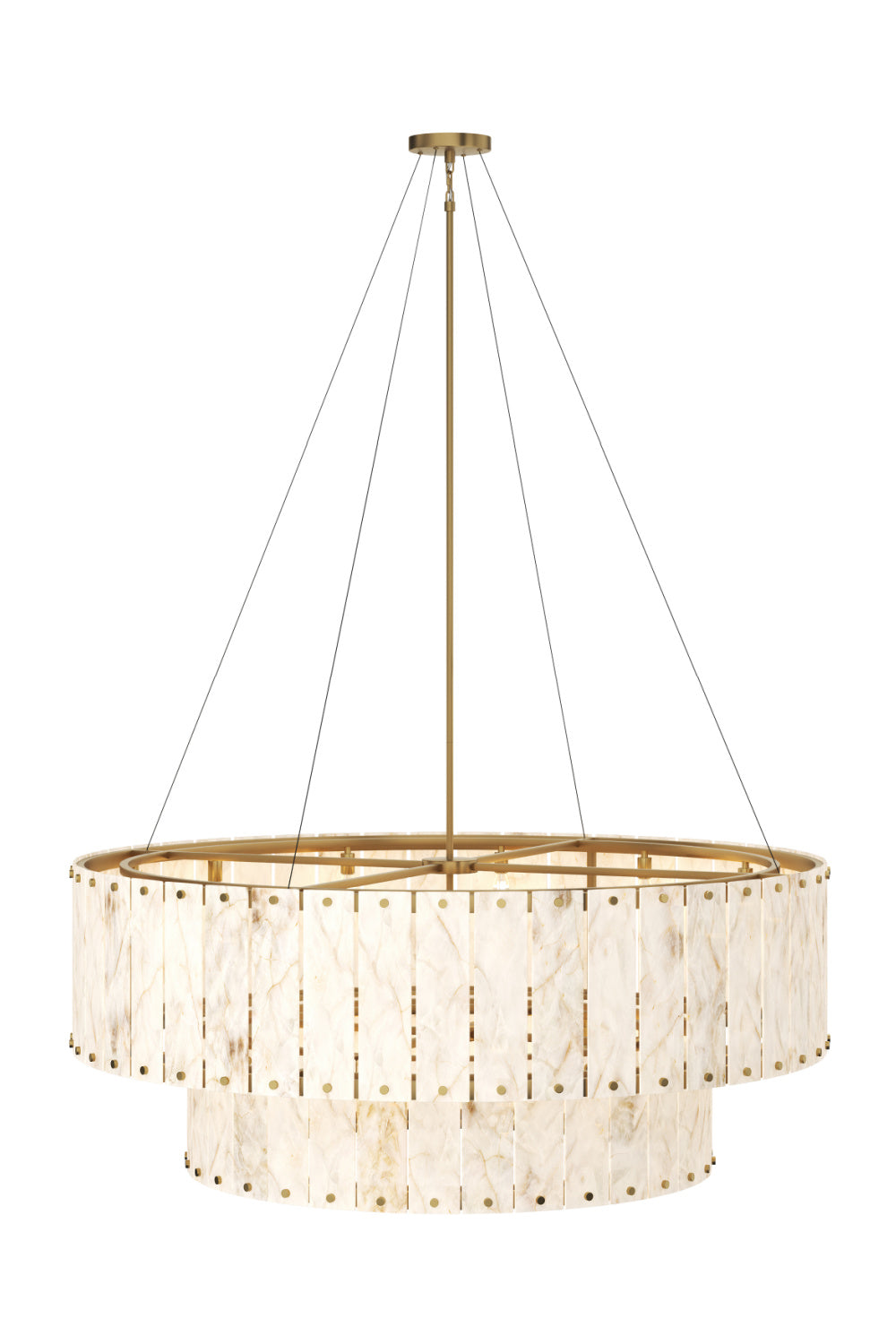  Modern European furniture - 2-Tier Alabaster Chandelier - www.oroa.com | Oroa.com