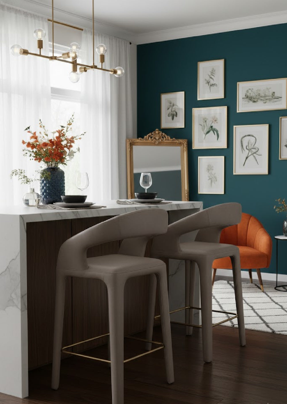   Modern European furniture - Sleek Upholstered Counter Stool - www.oroa.com | Oroa.com
