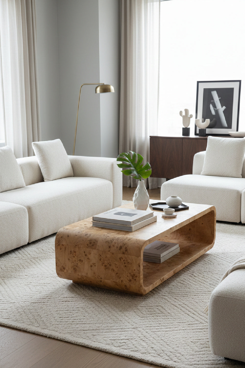   Modern European furniture - Burl Veneer Coffee Table - www.oroa.com | Oroa.com