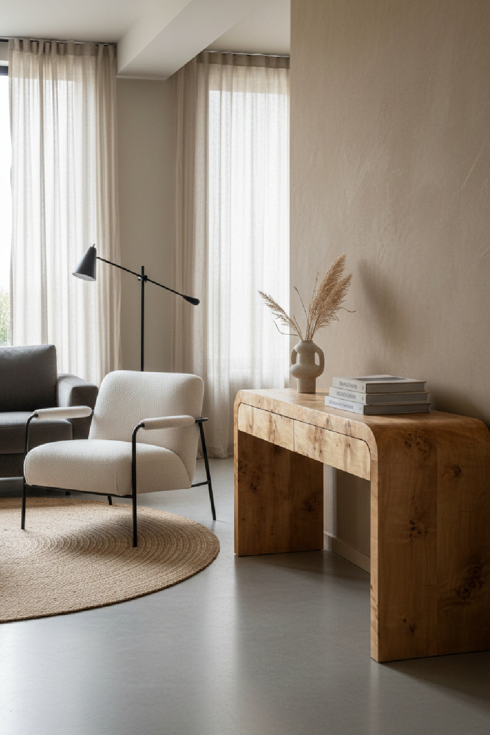   Modern European furniture - Burl Veneer Console Table - www.oroa.com | Oroa.com