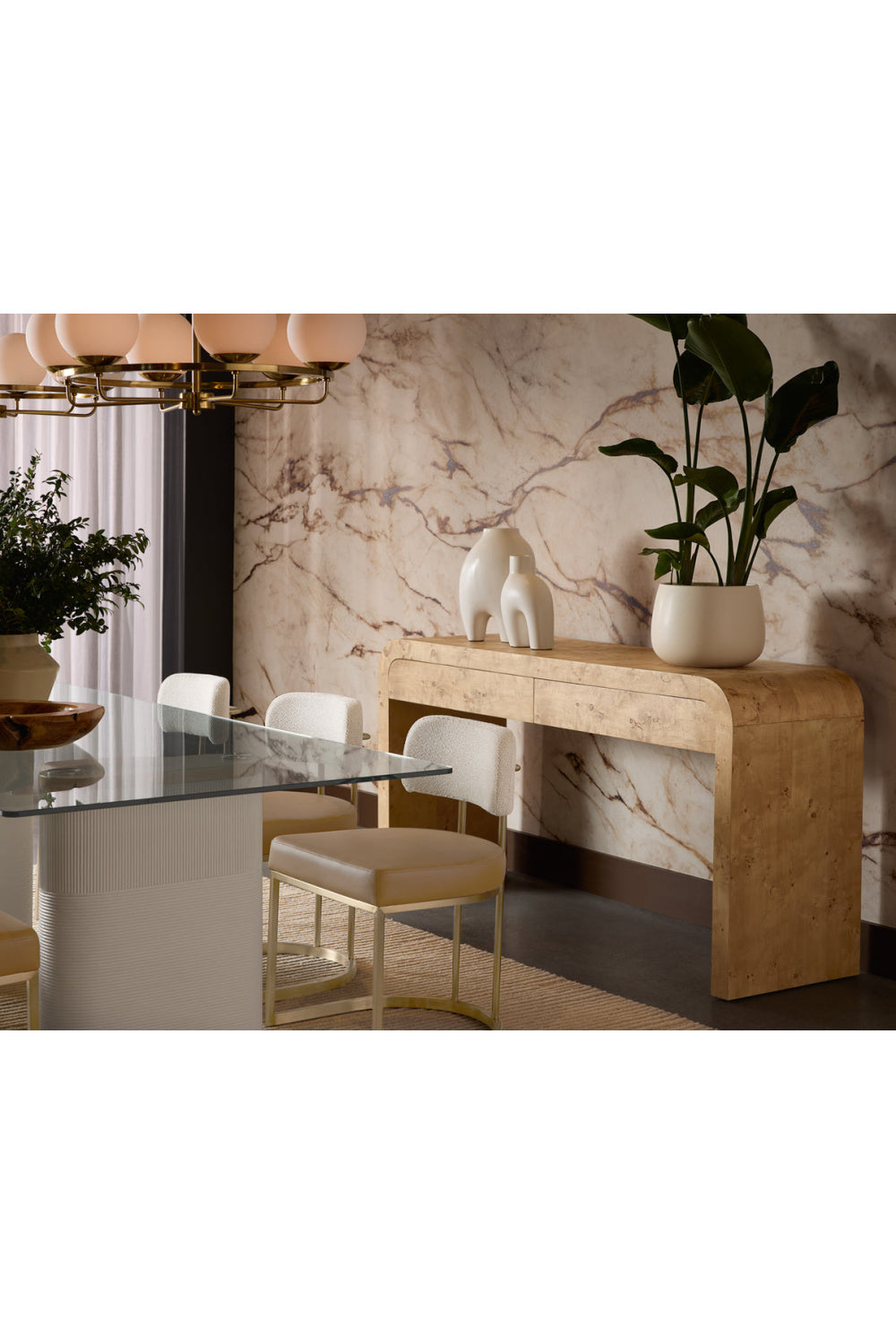   Modern European furniture - Burl Veneer Console Table - www.oroa.com | Oroa.com