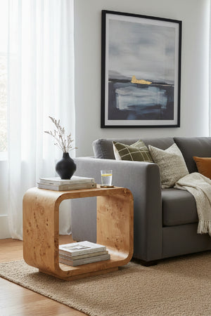   Modern European furniture - Burl Veneer End Table - www.oroa.com | Oroa.com