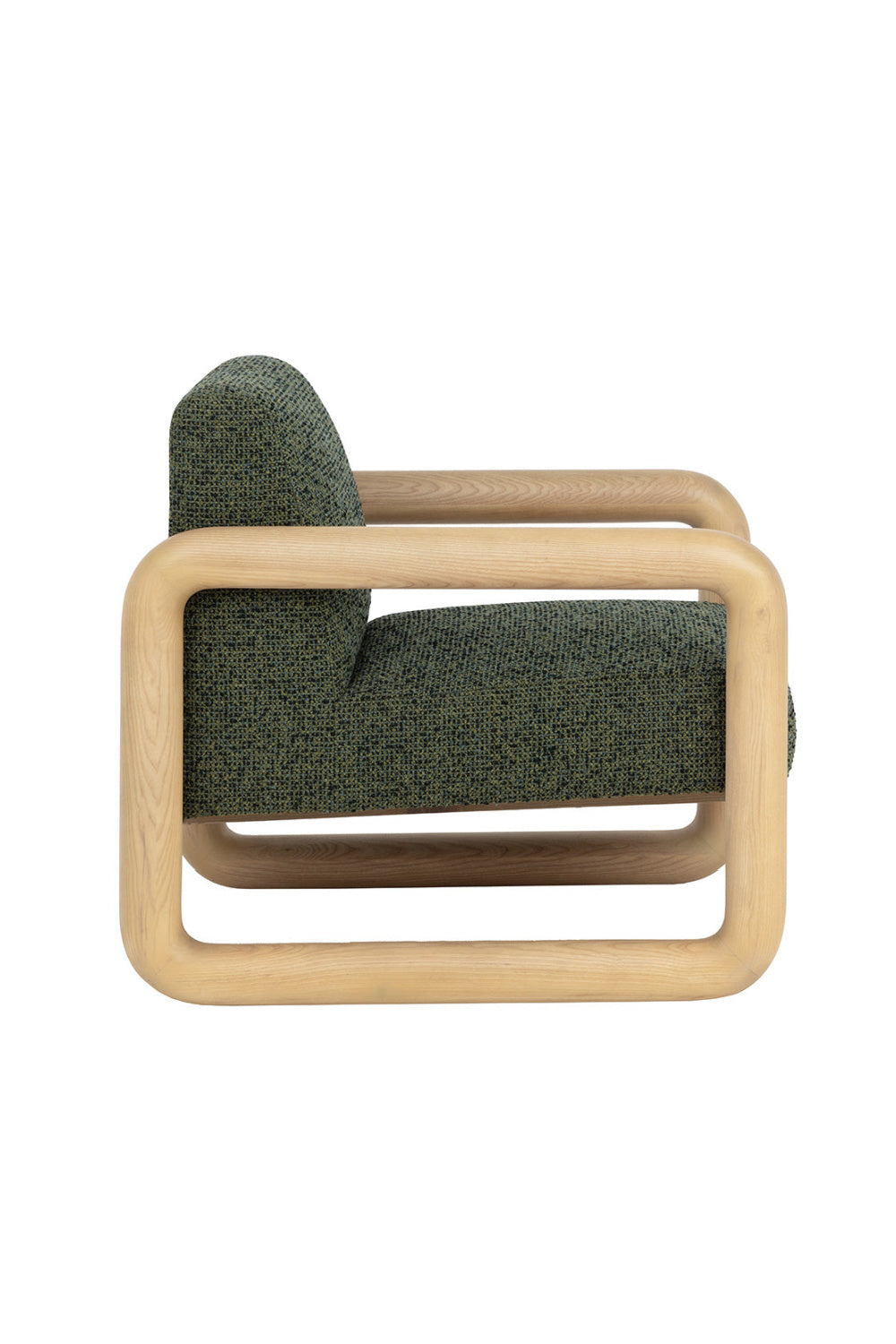   Modern European furniture - Green Textured Fabric Lounge Chair - www.oroa.com | Oroa.com