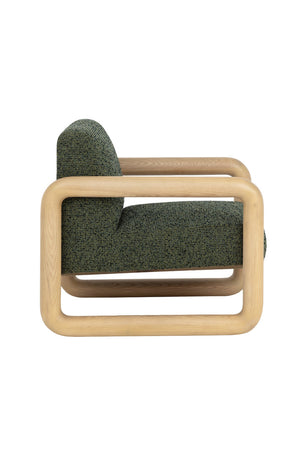   Modern European furniture - Green Textured Fabric Lounge Chair - www.oroa.com | Oroa.com