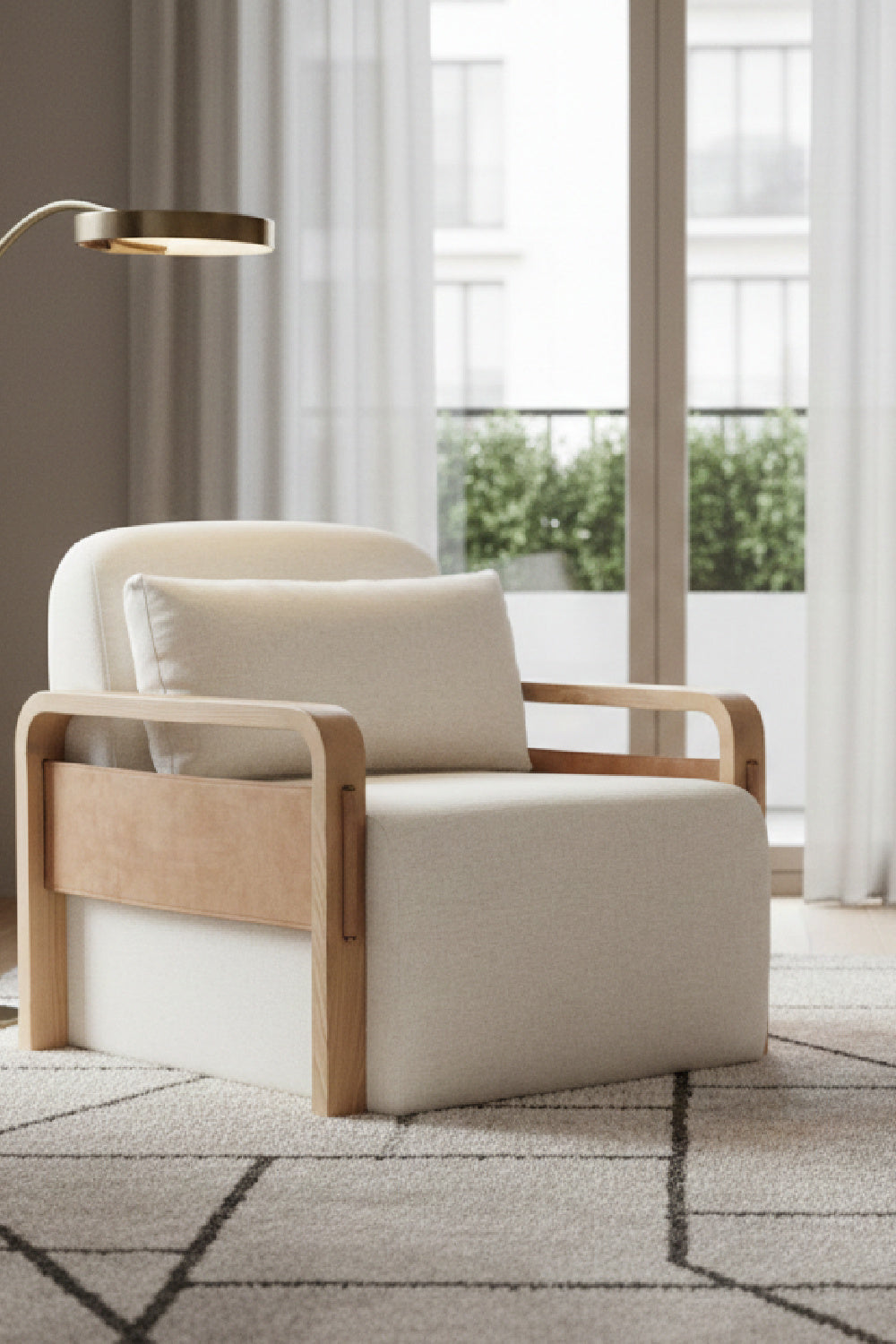   Modern European furniture - Ash-Framed Swivel Lounge Chair - www.oroa.com | Oroa.com
