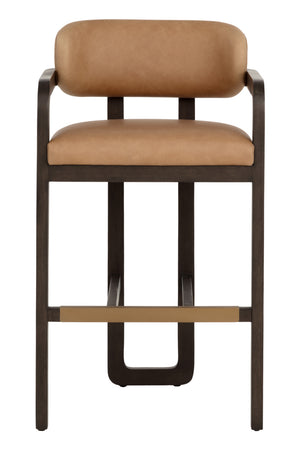   Modern European furniture - Brown Leather Bar Stool - www.oroa.com | Oroa.com
