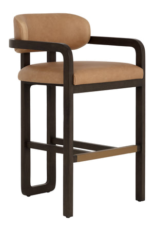   Modern European furniture - Brown Leather Bar Stool - www.oroa.com | Oroa.com