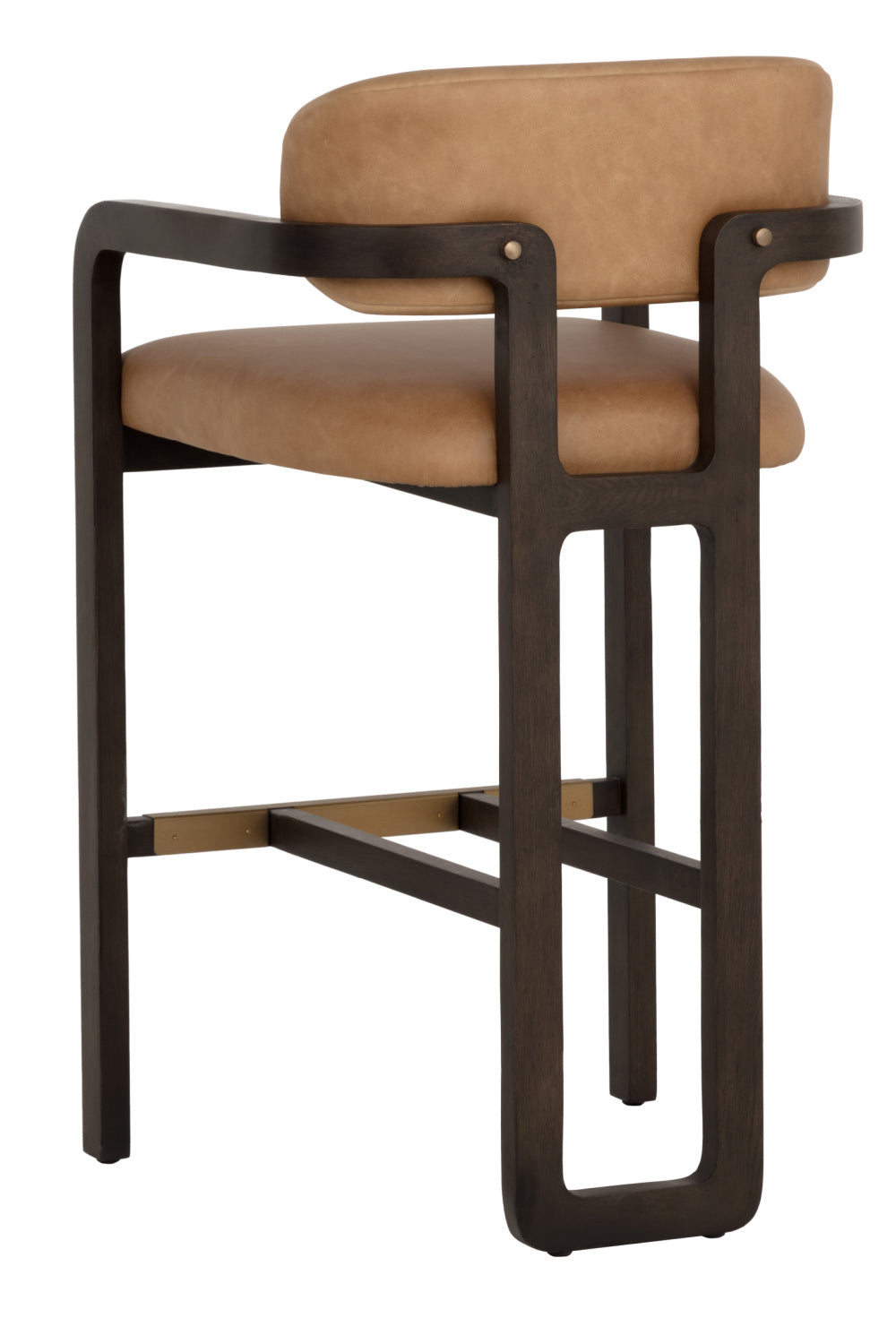   Modern European furniture - Brown Leather Bar Stool - www.oroa.com | Oroa.com