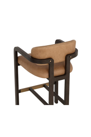   Modern European furniture - Brown Leather Bar Stool - www.oroa.com | Oroa.com