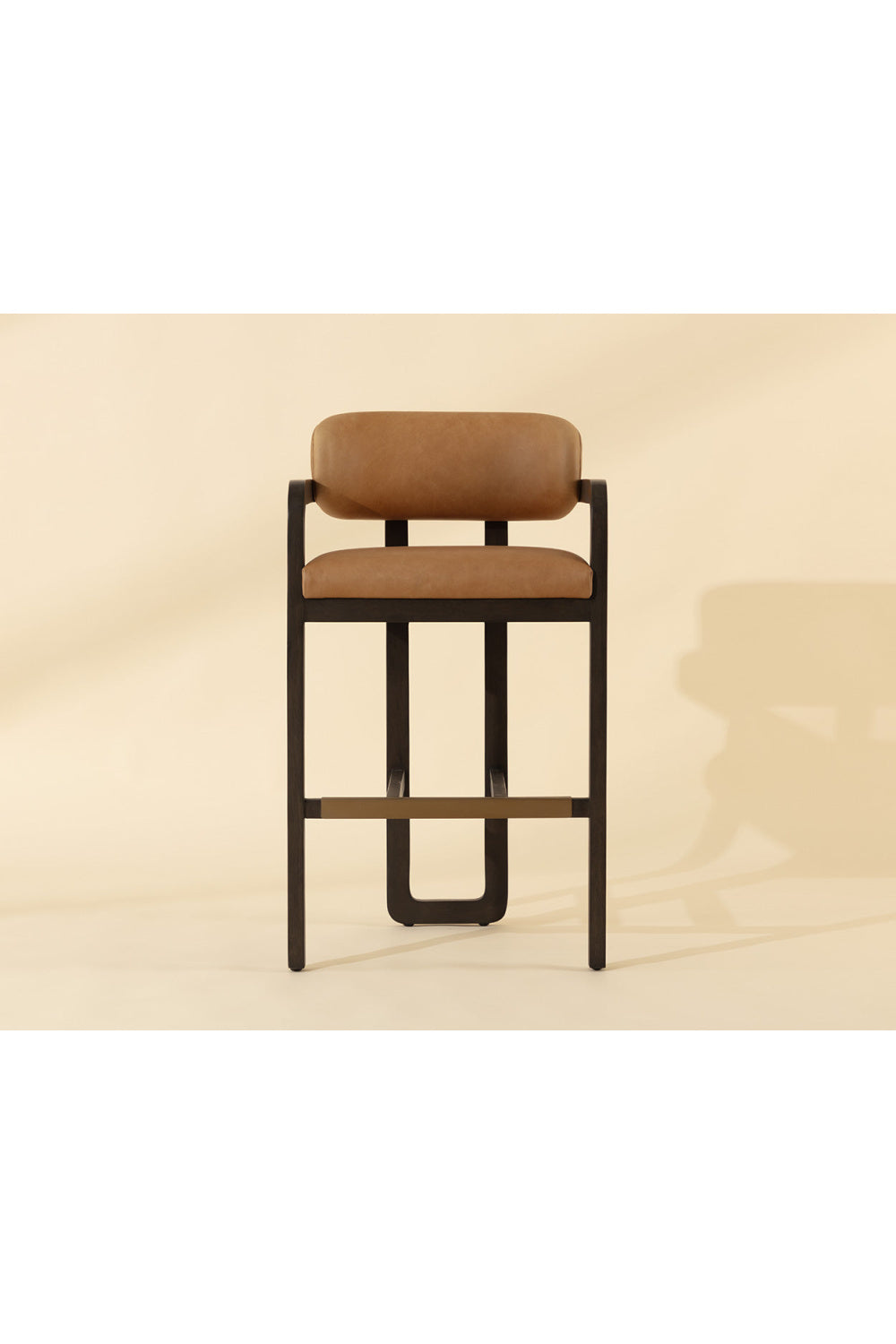   Modern European furniture - Brown Leather Bar Stool - www.oroa.com | Oroa.com
