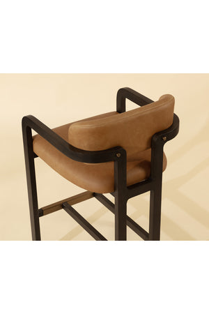   Modern European furniture - Brown Leather Bar Stool - www.oroa.com | Oroa.com
