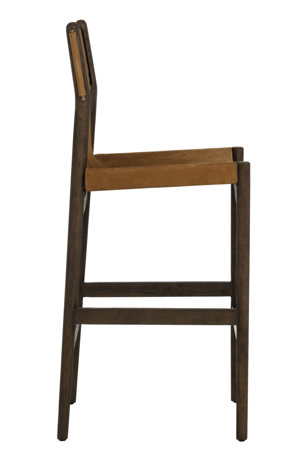   Modern European furniture - Brown Nubuck Leather Bar Stool - www.oroa.com | Oroa.com