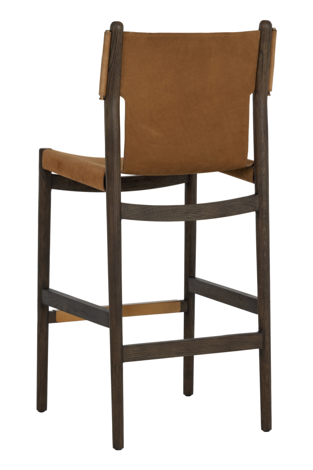   Modern European furniture - Brown Nubuck Leather Bar Stool - www.oroa.com | Oroa.com