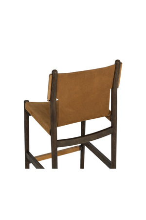   Modern European furniture - Brown Nubuck Leather Bar Stool - www.oroa.com | Oroa.com