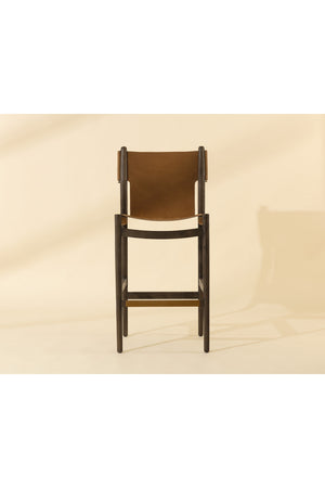  Modern European furniture - Brown Nubuck Leather Bar Stool - www.oroa.com | Oroa.com