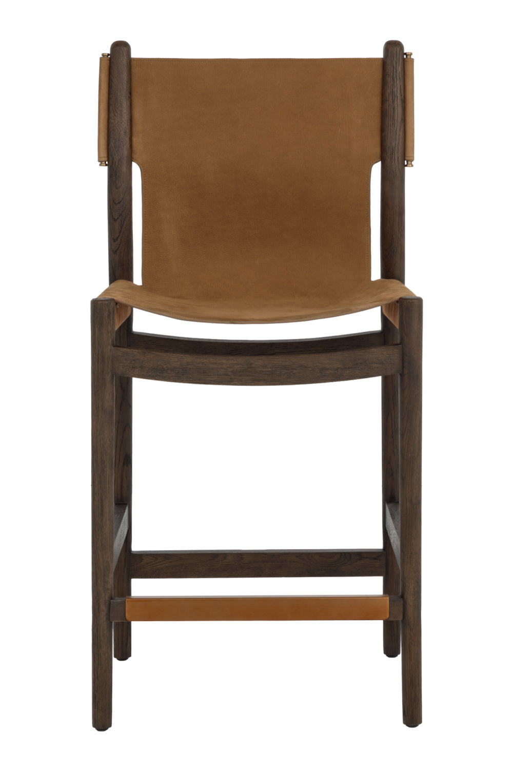   Modern European furniture - Brown Nubuck Leather Counter Stool - www.oroa.com | Oroa.com