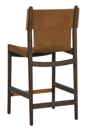   Modern European furniture - Brown Nubuck Leather Counter Stool - www.oroa.com | Oroa.com