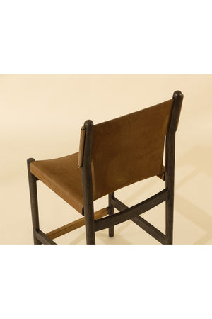   Modern European furniture - Brown Nubuck Leather Counter Stool - www.oroa.com | Oroa.com