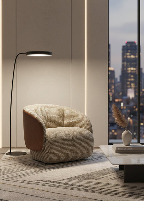   Modern European furniture - Boucle Swivel Lounge Chair - www.oroa.com | Oroa.com