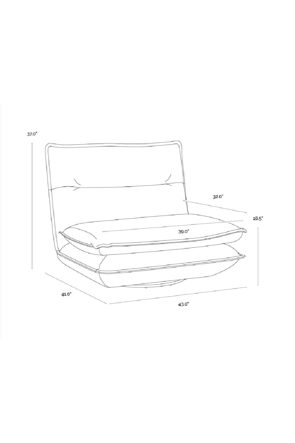   Modern European furniture - Swivel Armless Lounge Chair - www.oroa.com | Oroa.com