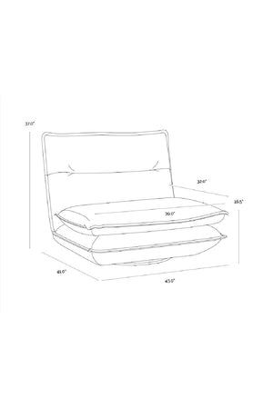   Modern European furniture - Swivel Armless Lounge Chair - www.oroa.com | Oroa.com