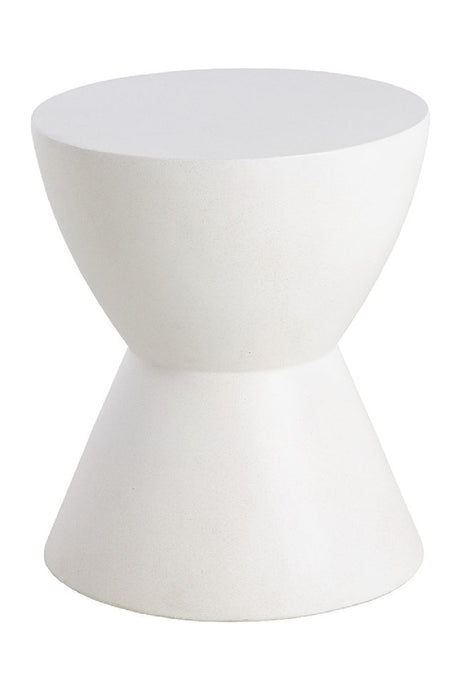   Modern European furniture - White Hourglass Indoor/Outdoor End Table - www.oroa.com | Oroa.com