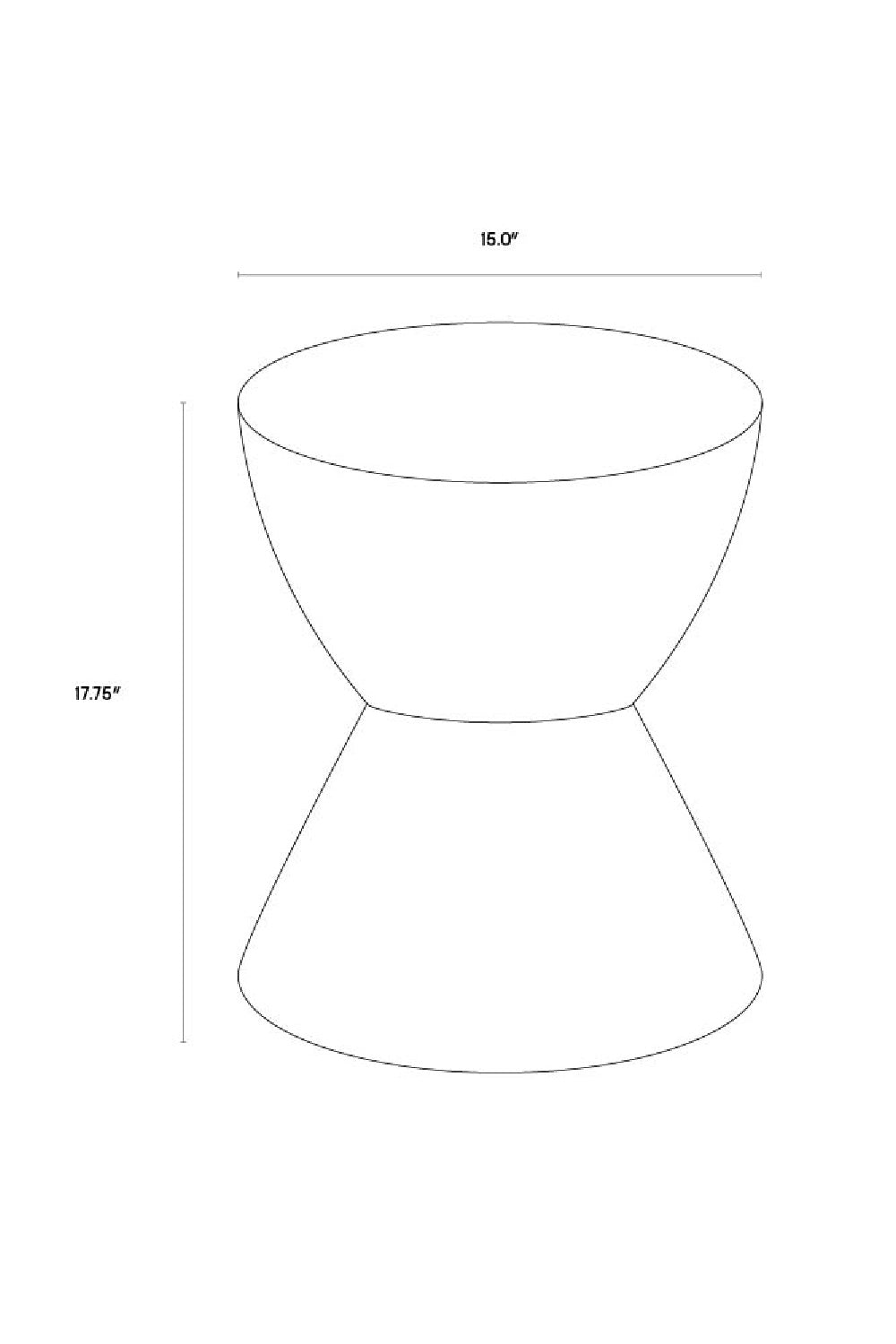   Modern European furniture - White Hourglass Indoor/Outdoor End Table - www.oroa.com | Oroa.com