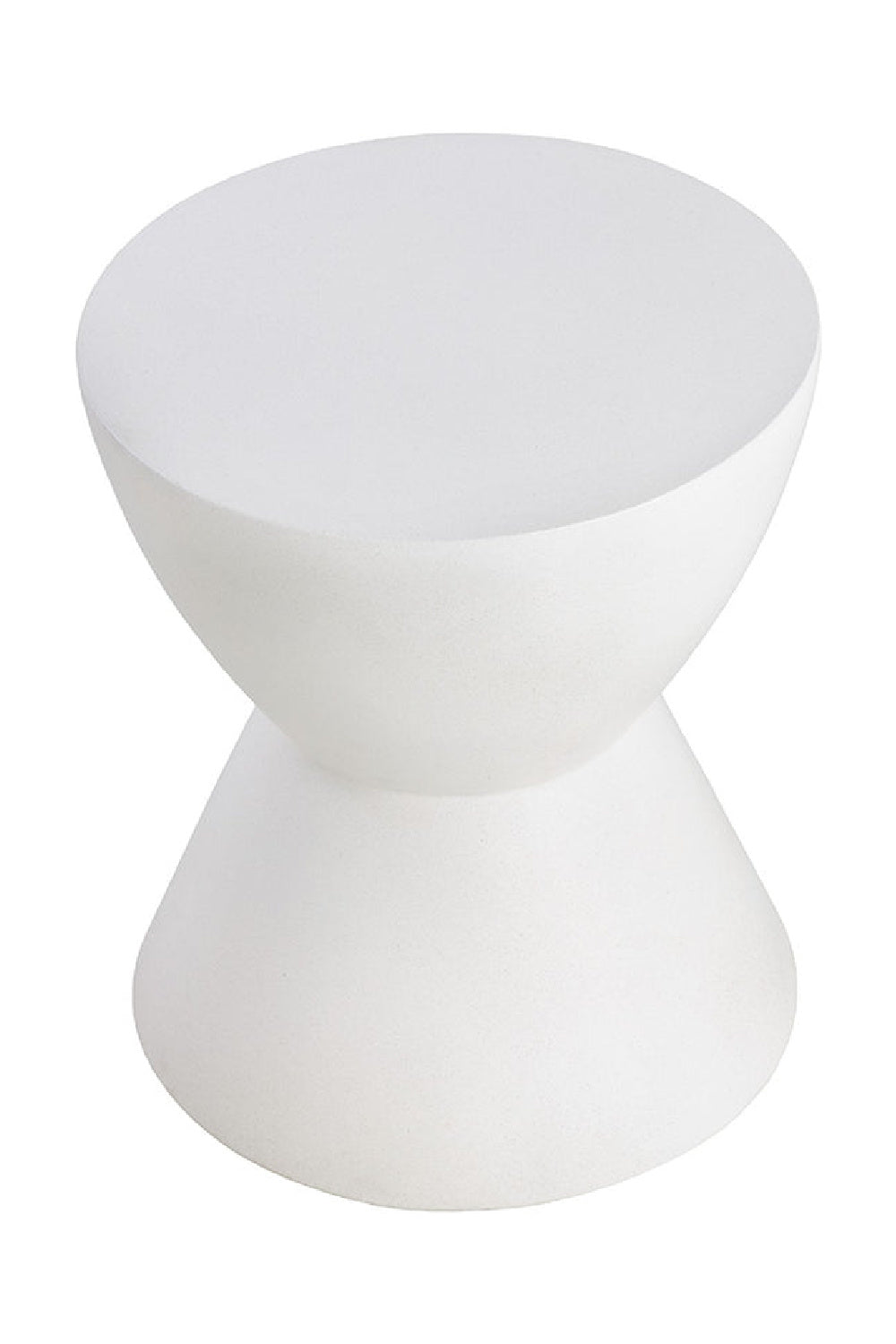   Modern European furniture - White Hourglass Indoor/Outdoor End Table - www.oroa.com | Oroa.com
