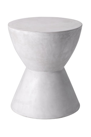   Modern European furniture - White Hourglass Indoor/Outdoor End Table - www.oroa.com | Oroa.com