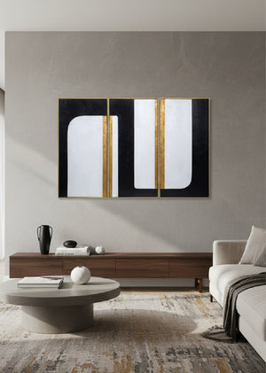   Modern European furniture - Refined Abstract Canvas Set (3) - www.oroa.com | Oroa.com