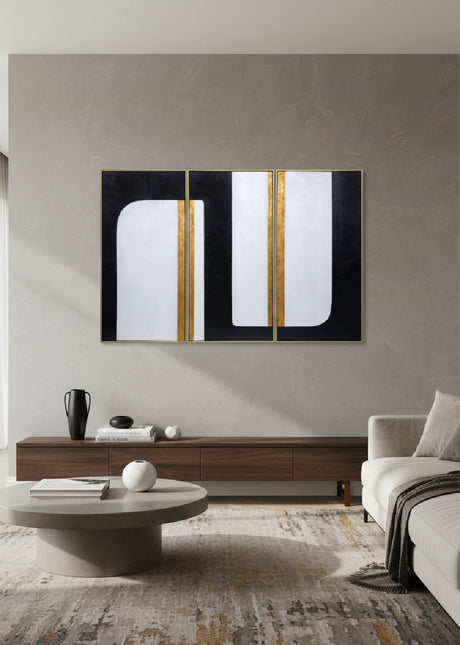   Modern European furniture - Refined Abstract Canvas Set (3) - www.oroa.com | Oroa.com
